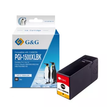 G&G Ninestar kompatibilná Canon PGI-1500XLBK čierna atramentová kazeta s vysokou výťažnosťou (9350)