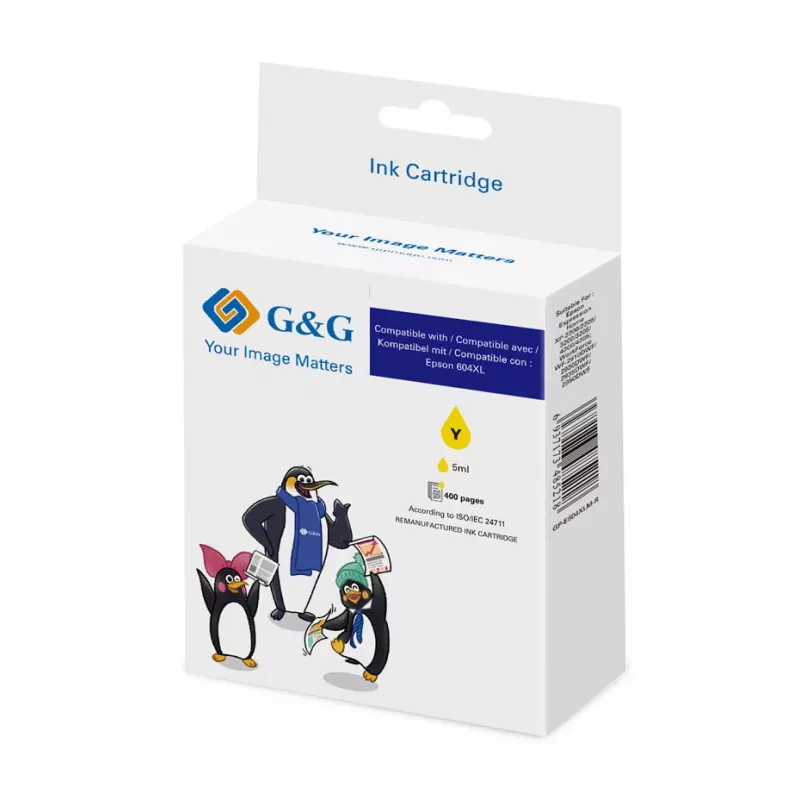 G&G kompatibilná žltá atramentová kazeta Epson 604XL (20551)