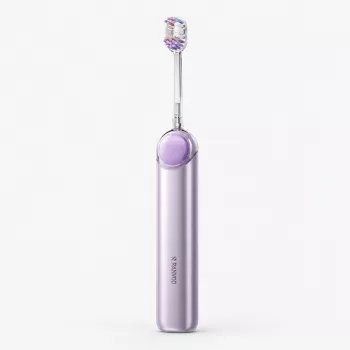 RANVOO PQ5 Pure Sonic elektrická zubná kefka, fialová, 5 režimov, 4 hlavice, USB nabíjanie