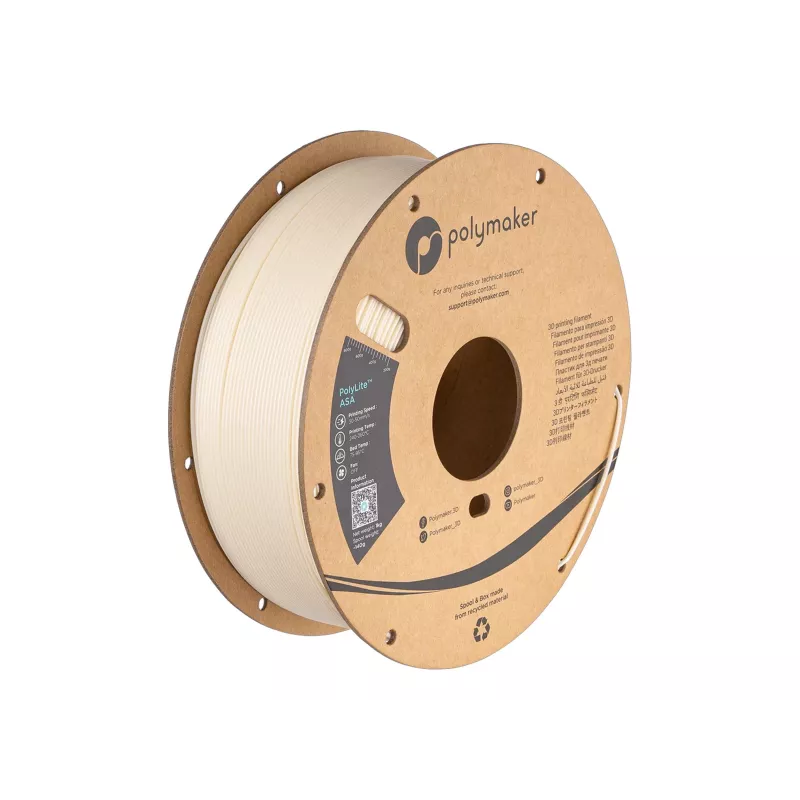 Polymaker ASA filament – 1,75 mm, 1 kg, prírodný – UV, poveternostne a tepelne odolný PF01006