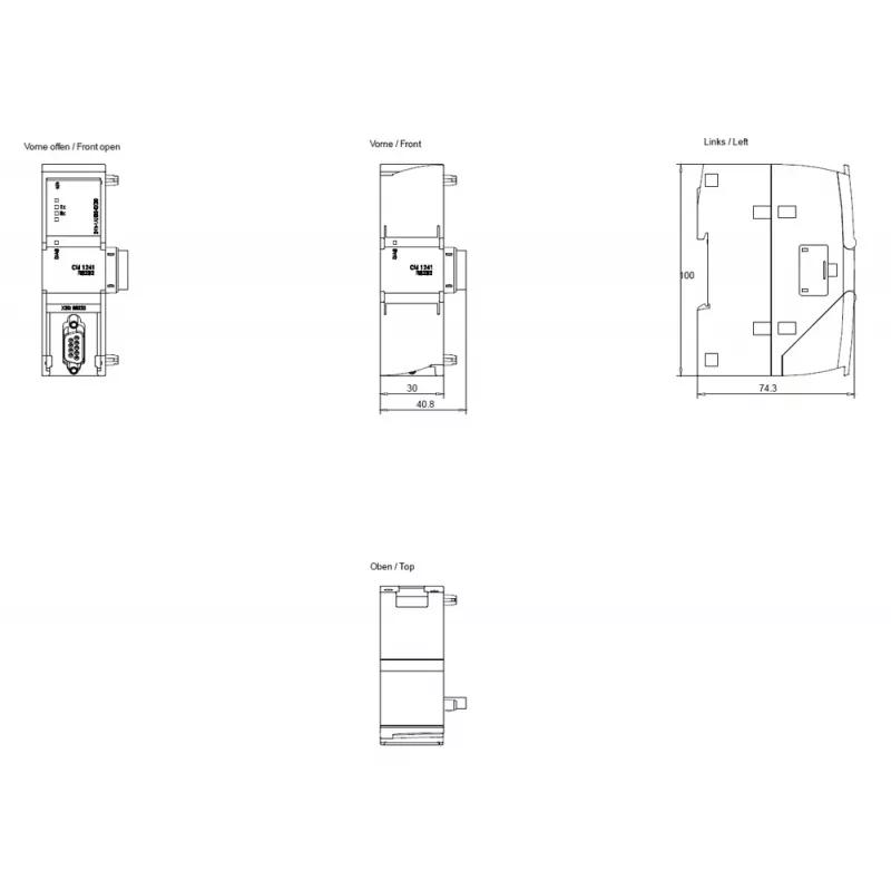 Siemens SIMATIC S7-1200 CM 1241 RS485 komunikačný modul 6ES72411AH320XB0