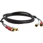 Kramer C-2RAM/2RAM-10 koaxiálny audio kábel RCA konektor samec na RCA konektor samec 3,0 m čierny 95-0202010