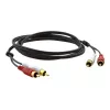 Kramer C-2RAM/2RAM-10 koaxiálny audio kábel RCA konektor samec na RCA konektor samec 3,0 m čierny 95-0202010