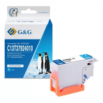G&G XL žltá atramentová kazeta kompatibilná s Epson 378XL (C13T37944010) – vysoká výťažnosť 830 strán 15182