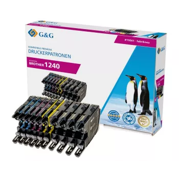 G&G Kompatibilné atramentové kazety multipack čierna, azúrová, purpurová, žltá NP-B-0075BK (1P750-10)