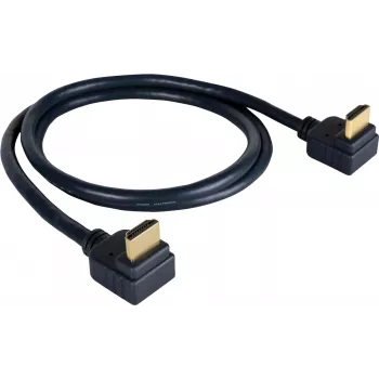 Kramer C-HM/RA2 séria C-HM/RA2-6 High-Speed HDMI kábel s Ethernetom, zahnutý HDMI konektor samec na zahnutý HDMI konektor samec, 1,8 m, trojito tienený, sivý, podpora 4K 97-0144006
