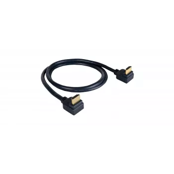 Kramer C-HM/RA2 séria C-HM/RA2-6 High-Speed HDMI kábel s Ethernetom, zahnutý HDMI konektor samec na zahnutý HDMI konektor samec, 1,8 m, trojito tienený, sivý, podpora 4K 97-0144006