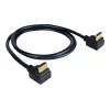 Kramer C-HM/RA2 séria C-HM/RA2-6 High-Speed HDMI kábel s Ethernetom, zahnutý HDMI konektor samec na zahnutý HDMI konektor samec, 1,8 m, trojito tienený, sivý, podpora 4K 97-0144006