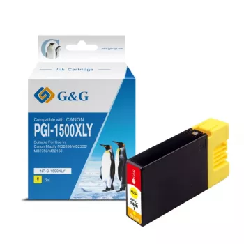 G&G Kompatibilná atramentová kazeta Canon PGI-1500XLY žltá s vysokou výťažnosťou