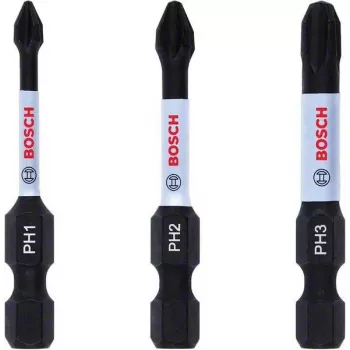 Bosch 2608522491 Phillips PH2 sada bitov, 3 kusy, 25 mm, 1/4 palcový šesťhranný driek