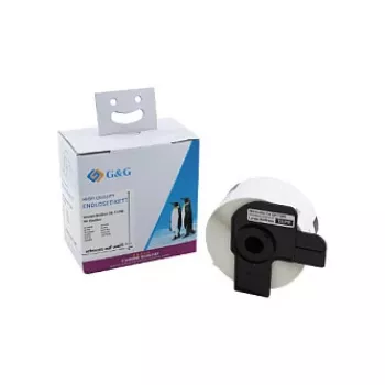 G&G biele termálne adresné etikety 38 x 90 mm, 400/kotúč, kompatibilné s Brother DK-11208 ET-B-G-11208
