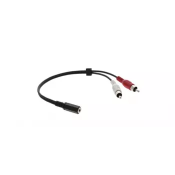Kramer C-A35F/2RAM-1 audio adaptérový kábel - 3,5 mm konektor samica na 2x RCA samec, 30 cm, čierny