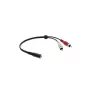 Kramer C-A35F/2RAM-1 audio adaptérový kábel - 3,5 mm konektor samica na 2x RCA samec, 30 cm, čierny