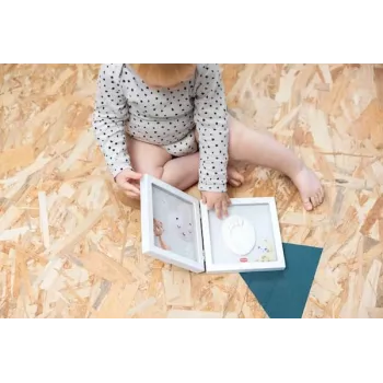 Tiny Love Simple Frame súprava na odtlačok ruky alebo nohy dieťaťa, biela