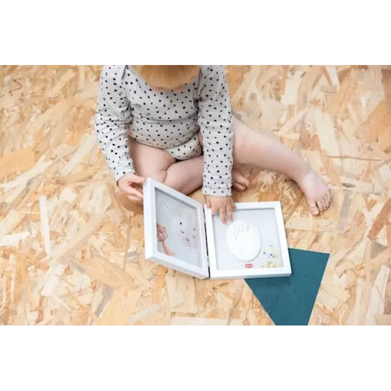 Tiny Love Simple Frame súprava na odtlačok ruky alebo nohy dieťaťa, biela