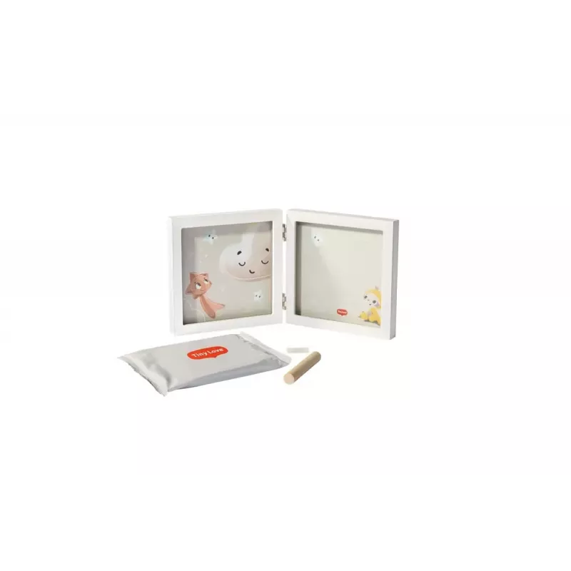 Tiny Love Simple Frame súprava na odtlačok ruky alebo nohy dieťaťa, biela
