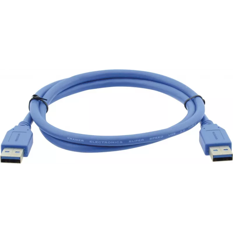 Kramer C-USB3/AA-3 USB 3.0 kábel, Type-A samec na Type-A samec, 0,9 m, modrý 96-0230003