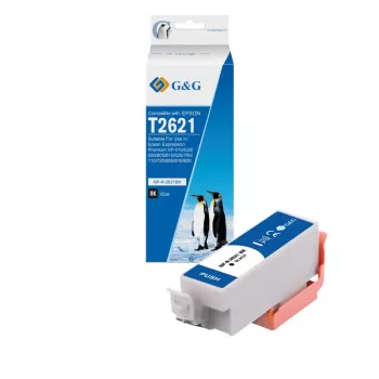 G&G XL čierna atramentová kazeta kompatibilná s Epson 26XL (T2621, C13T26214012) - 14657