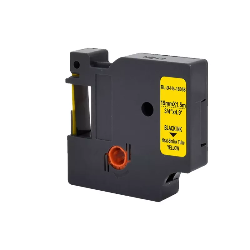 G&G polyolefínová etiketovacia páska žltá/čierna 19mm x 1,5m RL-D-Hs-18058-BK/YE-19MM*1.5M