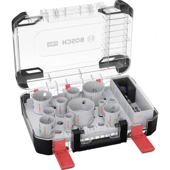 Bosch 2608594426 Progressor for Wood and Metal 11-dielna sada korunkových vrtákov (20-76 mm) s adaptérmi Power Change a pilotnými vrtákmi