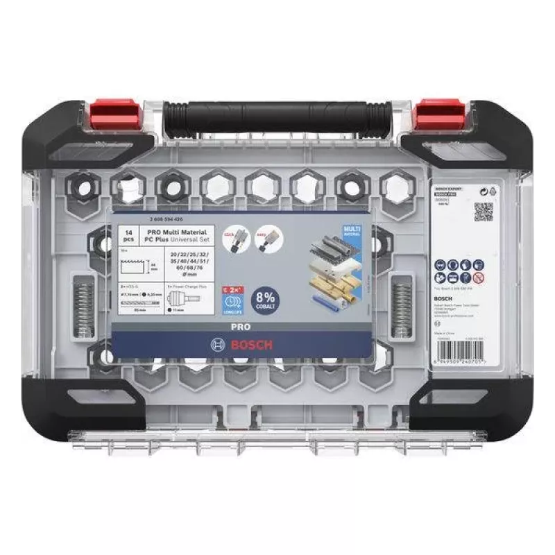 Bosch 2608594426 Progressor for Wood and Metal 11-dielna sada korunkových vrtákov (20-76 mm) s adaptérmi Power Change a pilotnými vrtákmi