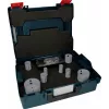 Bosch Progressor pre drevo a kov sada dierových píl, 7-dielna, priemer 20-114 mm, Power Change upínanie, HSS bi-metal, s kufrom 2608594431