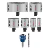 Bosch Progressor pre drevo a kov sada dierových píl, 7-dielna, priemer 20-114 mm, Power Change upínanie, HSS bi-metal, s kufrom 2608594431