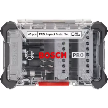 Bosch PRO Impact sada skrutkovacích bitov a vrtákov do kovu 40-dielna (2608521U86)