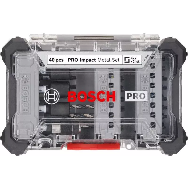 Bosch PRO Impact sada skrutkovacích bitov a vrtákov do kovu 40-dielna (2608521U86)