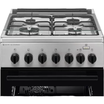 Electrolux LKK560010X 600 Series voľne stojaci plynový sporák s elektrickou rúrou, čierny, 50 cm