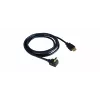 Kramer C-HM/RA-3 High-Speed HDMI kábel s Ethernetom, zahnutý na rovný, 0,9 m, sivý, 4K 97-0143003