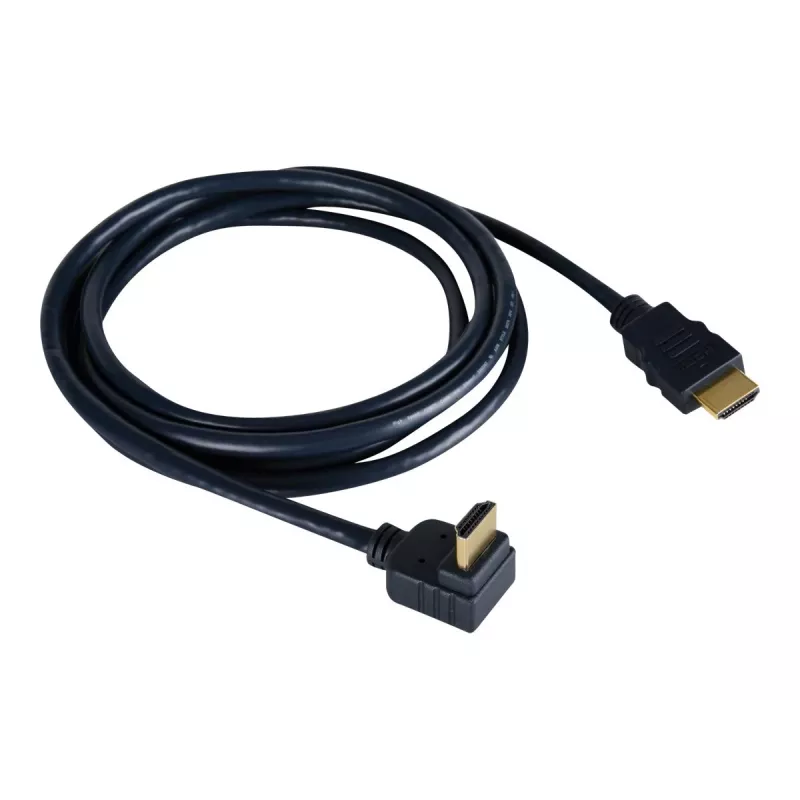 Kramer C-HM/RA-3 High-Speed HDMI kábel s Ethernetom, zahnutý na rovný, 0,9 m, sivý, 4K 97-0143003