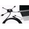 Kramer K-SPIDER multi-format prezentačný adaptérový kábel - HDMI/DisplayPort/Mini DisplayPort/USB-C na HDMI/USB - 3,05 m - 4K aktívny 91-00015599