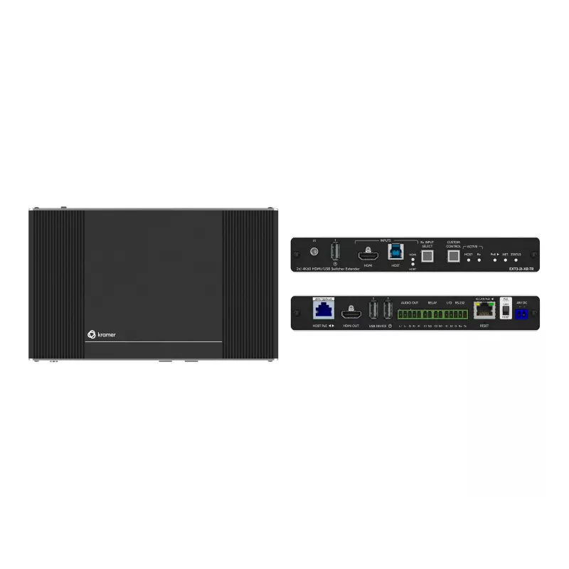 Kramer Electronics EXT3-21-XR-TR HDMI AV+ USB+ GE 2-smerový PoE Smart Tx & 2x1 Switcher Rx (50-80584090)