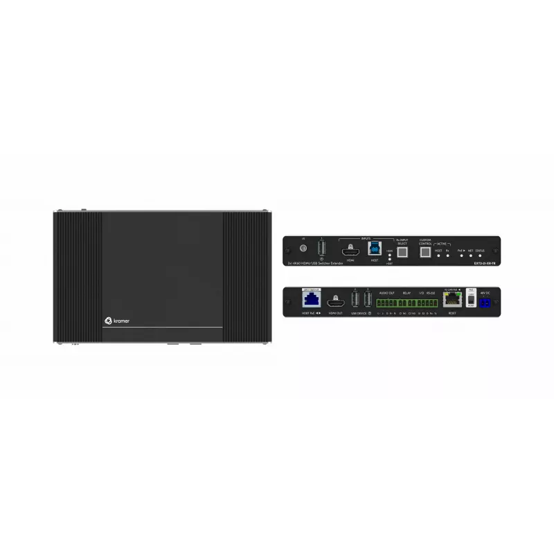 Kramer Electronics EXT3-21-XR-TR HDMI AV+ USB+ GE 2-smerový PoE Smart Tx & 2x1 Switcher Rx (50-80584090)