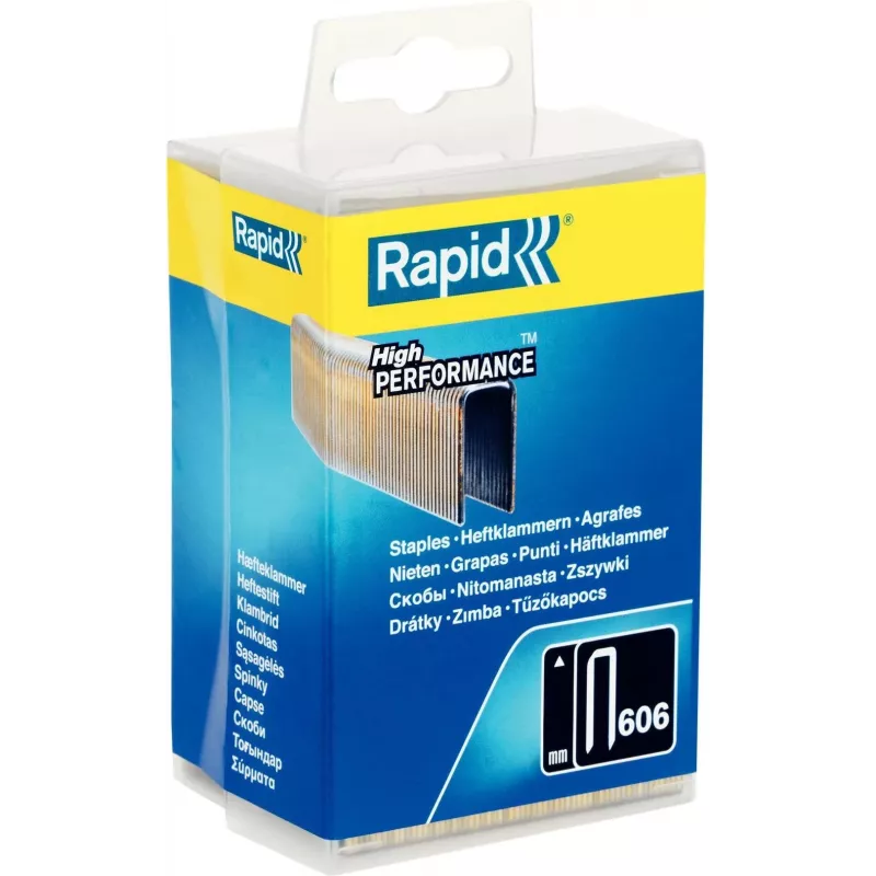 Rapid úzke sponky Typ 606, 30 mm, pozinkovaný oceľový drôt, pryskyřicí potiahnutý, balenie 1 ks 40303096