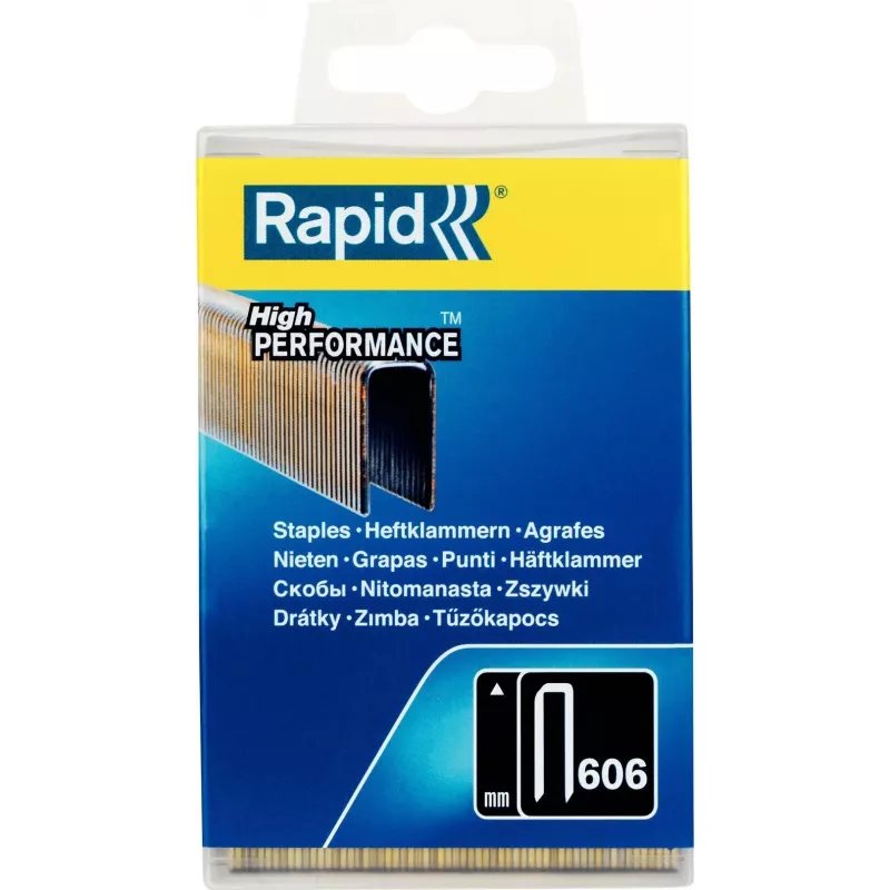 Rapid úzke sponky Typ 606, 30 mm, pozinkovaný oceľový drôt, pryskyřicí potiahnutý, balenie 1 ks 40303096