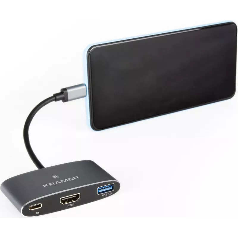 Kramer KDock-1 USB-C dokovacia stanica s HDMI, 2x USB 3.0, Gigabit Ethernet, 60W PD 91-00016099