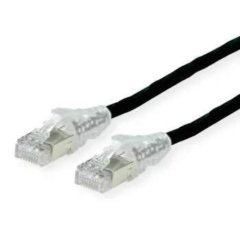 DÄTWYLER Cat.5e S/UTP medený patch kábel, PVC plášť, AMP v2 konektor, čierny, 1,0 m 21.15.7031