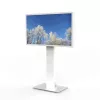 HI-ND MOUNTS HI-ND podlahový stojan sklo univerzálny 49-65 biely RAL 9003 stojan na displej FS0000-5001-01