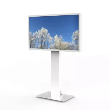 HI-ND MOUNTS HI-ND podlahový stojan sklo univerzálny 49-65 biely RAL 9003 stojan na displej FS0000-5001-01