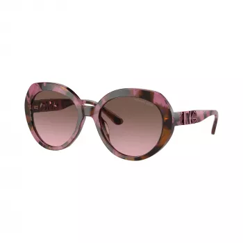 Michael Kors MK2214U39989T dámske hranaté acetátové slnečné okuliare, tmavá korytnačinová obruba, hnedé gradientové šošovky, 56mm