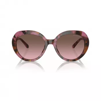 Michael Kors MK2214U39989T dámske hranaté acetátové slnečné okuliare, tmavá korytnačinová obruba, hnedé gradientové šošovky, 56mm