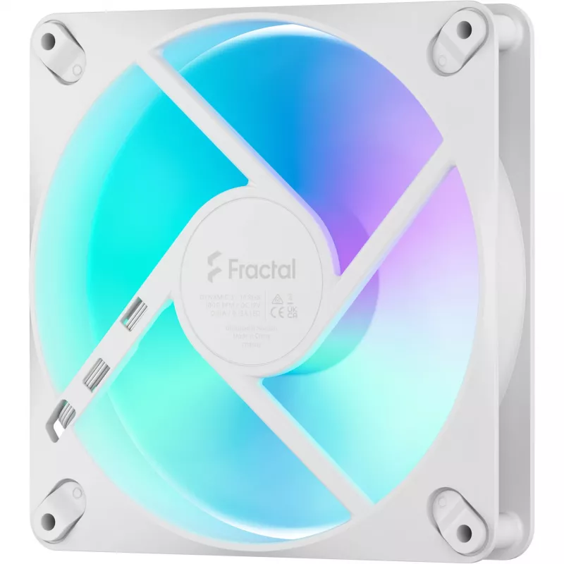 Fractal Design Dynamic 3-14 RGB White 140 mm PWM skriňový ventilátor FD-F-DR3-1402