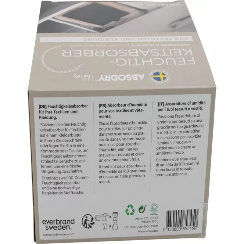 Absodry Duo Family absorbér vlhkosti pre oblečenie a textílie, 2x 100 g (220-dft-e8)