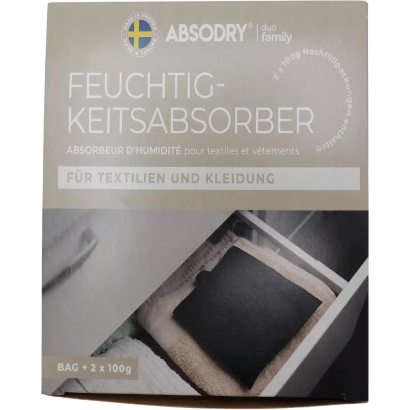 Absodry Duo Family absorbér vlhkosti pre oblečenie a textílie, 2x 100 g (220-dft-e8)
