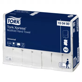 Tork Xpress H2 Universal Interfold papierové utierky 150400, 2-vrstvové, biele, 3990 utierok
