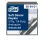 TORK Soft Dinner Advanced antracitové 3-vrstvové obrúsky 39 x 39,5 cm, 100 ks (509401)