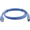 Kramer C-USB3/AB-6 USB 3.0 kábel, USB-A konektor samec na USB-B konektor samec, 1,83 m, modrý 96-0235006