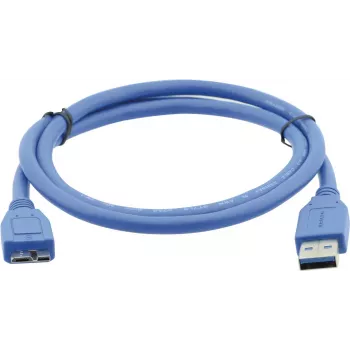 Kramer C-USB3/MICROB USB 3.2 Gen 1 kábel, USB-A na Micro-USB B, 1,8 m, modrý 96-02356006